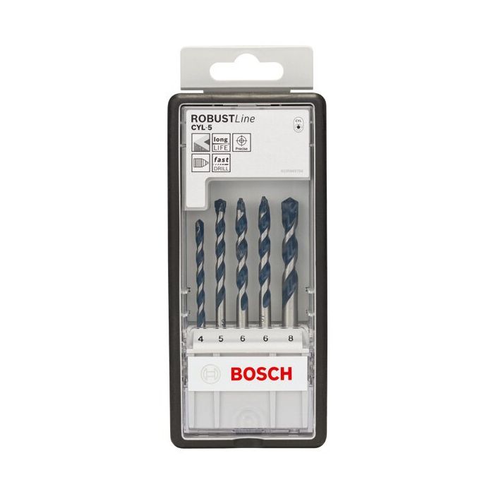 Foto von Bosch 5-tlg. CYL-5 Betonbohrer-Set, Robust Line, 4-8 mm