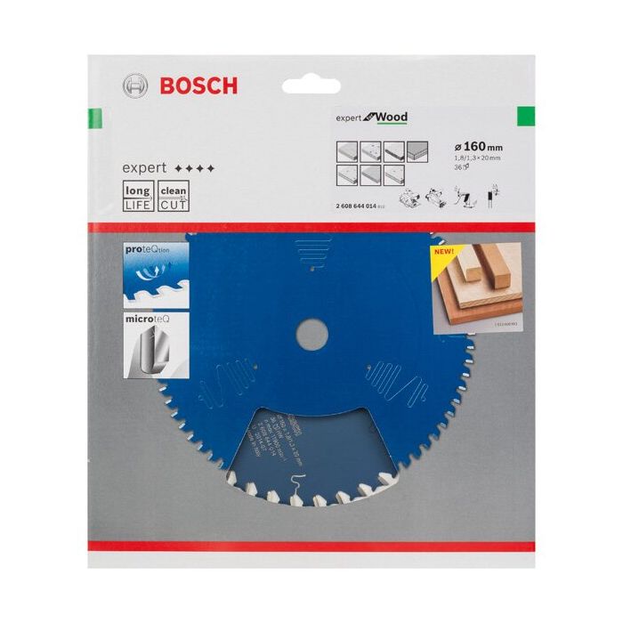 Bild von Bosch Kreissägeblatt Expert for Wood, H 160 x 20, Z36 Bild von Bosch Kreissägeblatt Expert for Wood, H 160 x 20, Z36