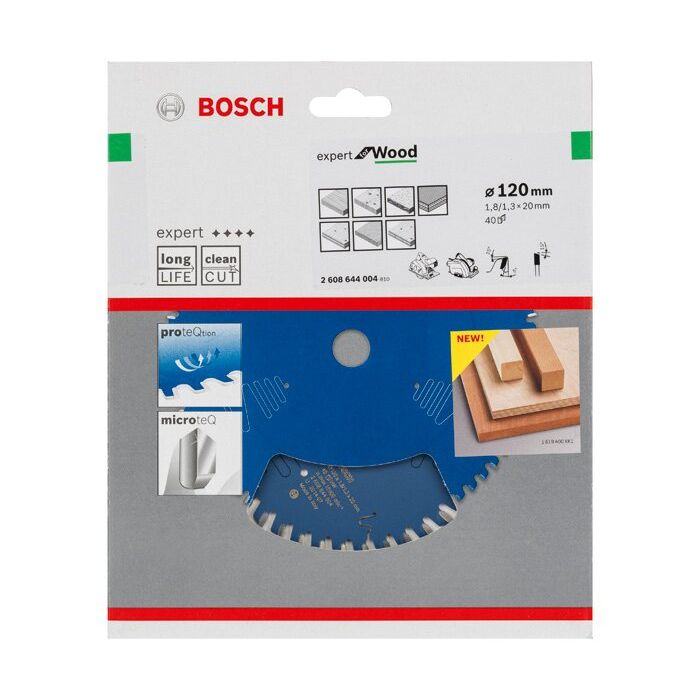 Foto von Bosch Kreissägeblatt Expert for Wood, H 120 x 20m, Z40 Foto von Bosch Kreissägeblatt Expert for Wood, H 120 x 20m, Z40