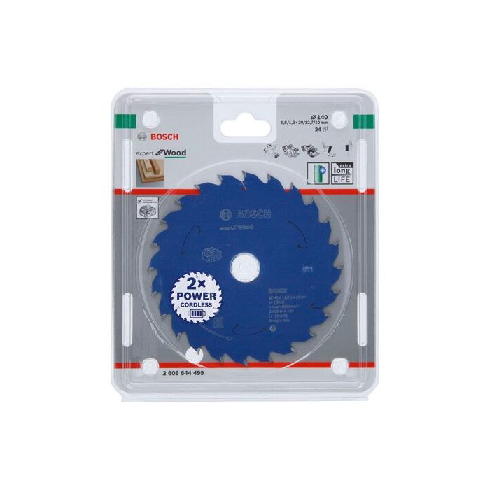 Bild von Bosch Kreissägeblatt für Akkusägen Expert for Wood, 140 x 1,8/1,3 x 20, 24 Zähne
