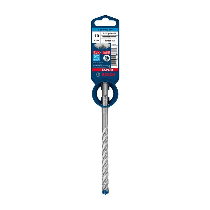 Foto von Bosch EXPERT SDS plus-7X Hammerbohrer, 10x100x165 mm Foto von Bosch EXPERT SDS plus-7X Hammerbohrer, 10x100x165 mm