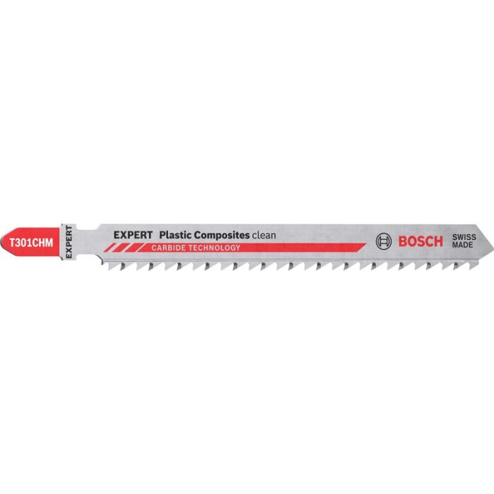 Foto von Bosch EXPERT Plastic Composites clean T301CHM Stichsägeblatt, 3 -tlg. Foto von Bosch EXPERT Plastic Composites clean T301CHM Stichsägeblatt, 3 -tlg.