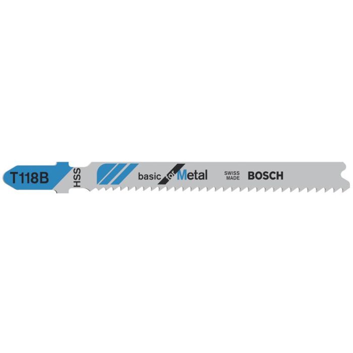 Foto von Bosch Stichsägeblatt T 118 B Basic for Metal, 5er-Pack