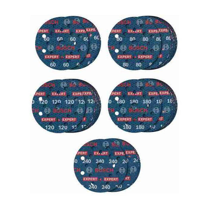 Bild von Bosch EXPERT O780 Foil Schleiffolie Set, 125 mm, K60/80/120/180/240, 55-tlg.