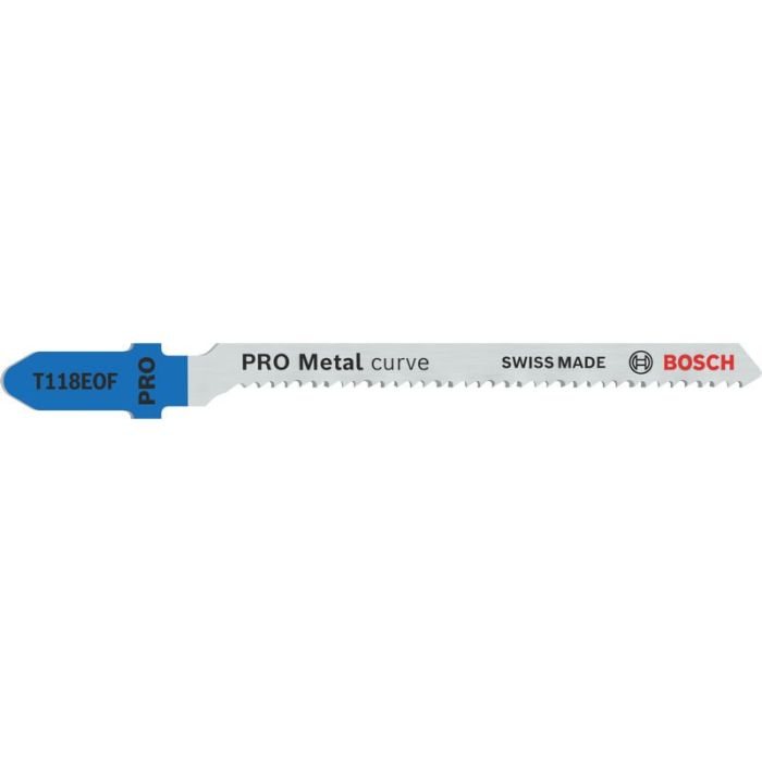 Bild von Bosch PRO Metal curve T118EOF Stichsägeblatt, 83 mm, 5-tlg. Bild von Bosch PRO Metal curve T118EOF Stichsägeblatt, 83 mm, 5-tlg.