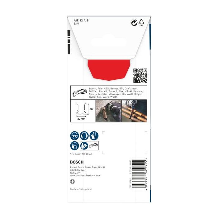 Foto von Bosch PRO AIZ 32 AIB Blatt für Multifunktionswerkzeuge, 32 x 50 mm