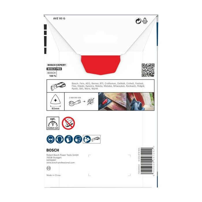 Bild von Bosch PRO AVZ 93 G Zubehör für Multifunktionswerkzeuge, 93 mm
