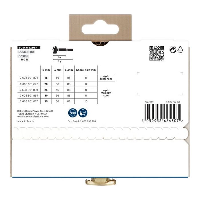 Bild von Bosch EXPERT Wood Forstnerbohrer Set, 5-tlg