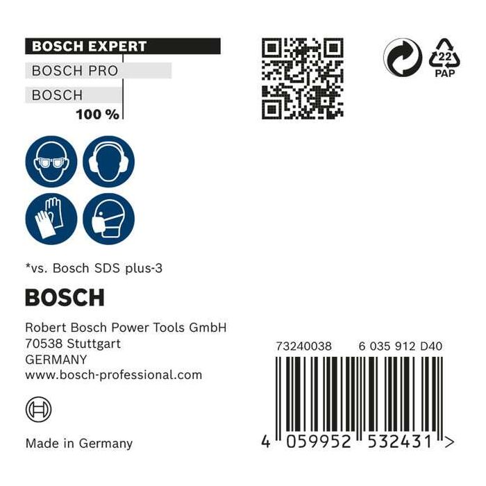 Bild von Bosch EXPERT SDS plus-7X Hammerbohrer-Set, 10x100x165 mm, 10-tlg.
