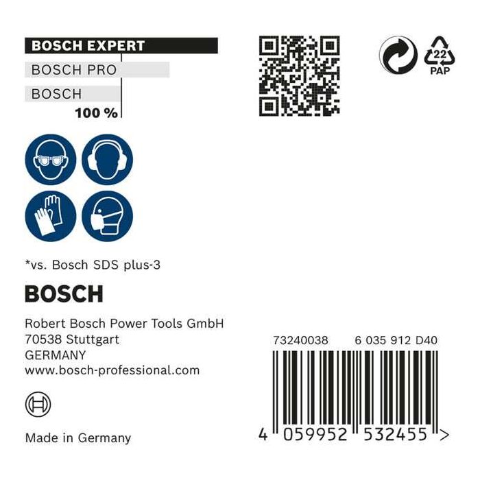 Bild von Bosch EXPERT SDS plus-7X Hammerbohrer-Set, 10x200x265 mm, 10-tlg.