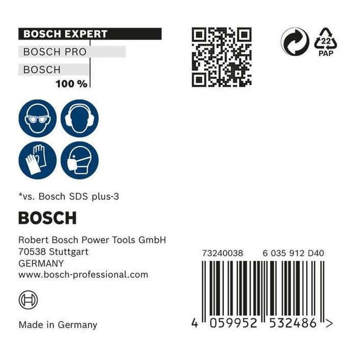 Bild von Bosch EXPERT SDS plus-7X Hammerbohrer-Set, 12x200x265 mm, 10-tlg.