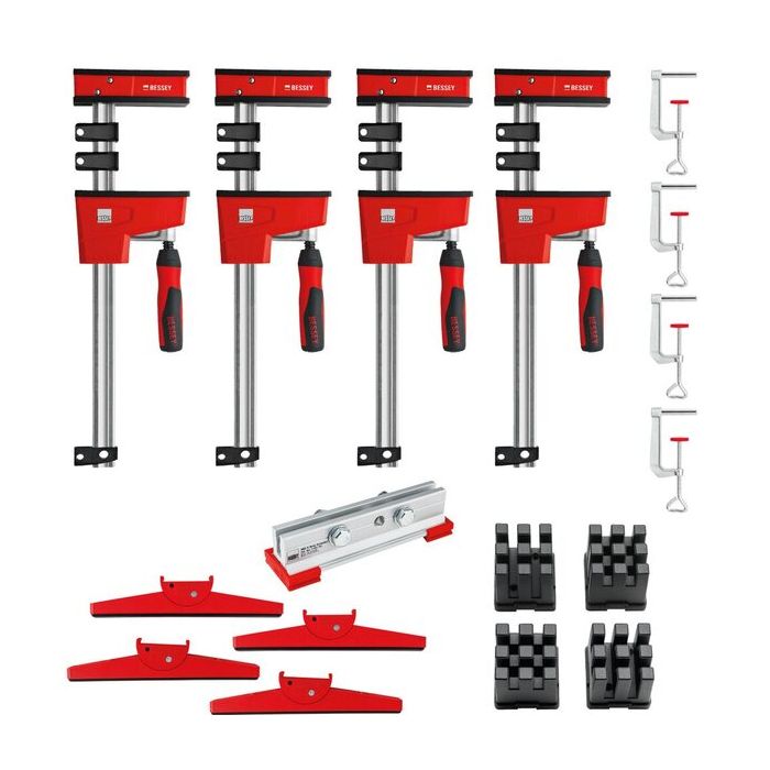 Bild von Bessey Korpuszwingen Set KRE-SET-A 4x KRE100-2K, 2x KR-AS, 1x KP
