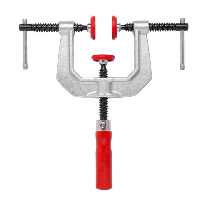 Foto von Bessey Kantenzwinge KT8-3, Dreispindlige Stahl C-Schraubzwinge, zum Schweißen geeignet