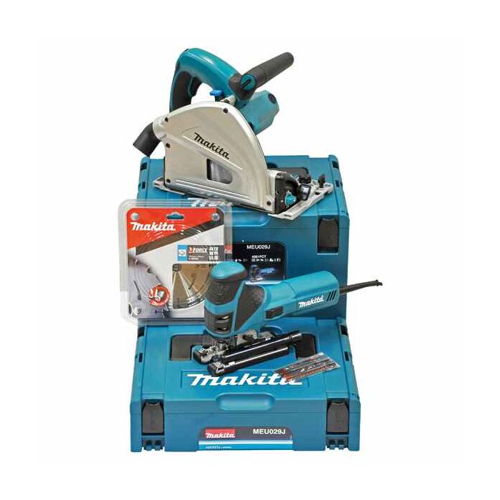 Bild von Makita Sägenset MEU029J bestehend aus: Tauchsäge SP6000 J und Stichsäge 4351 FCTJ Bild von Makita Sägenset MEU029J bestehend aus: Tauchsäge SP6000 J und Stichsäge 4351 FCTJ