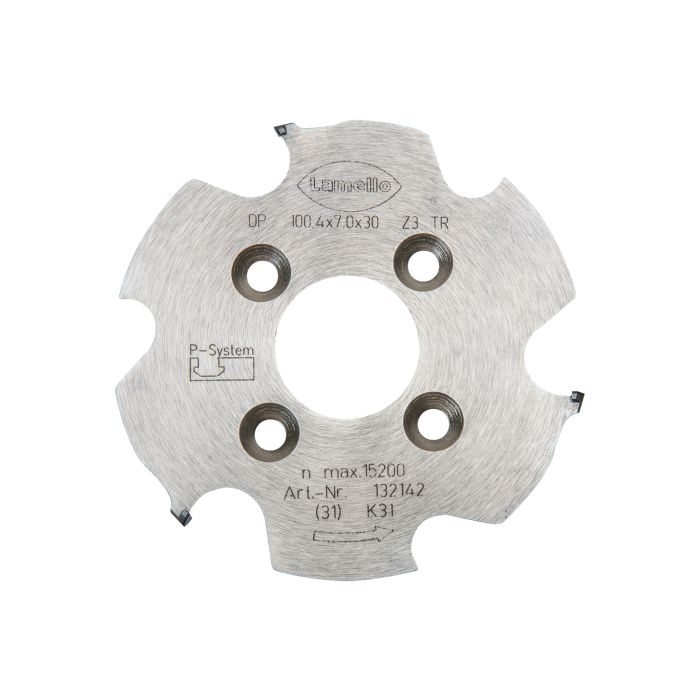 Bild von Lamello P-System Nutfräser CNC, DP, Ø100.4x7xØ30 mm, Z3, NL 4xØ6.6xØ48 mm