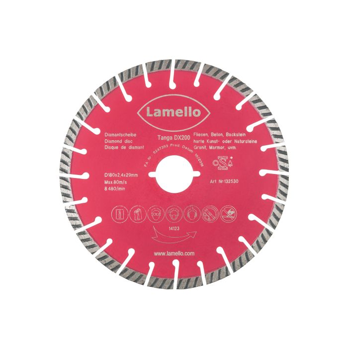 Bild von Lamello Tanga DX200 Trennscheibe, DP, Ø180x2.4xØ29 mm, mit Schnellspann-Aufnahme