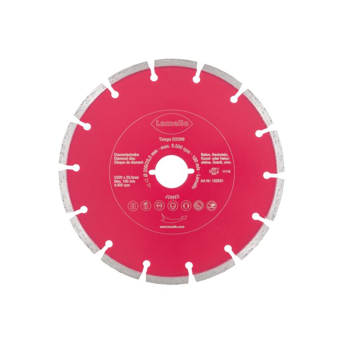 Foto von Lamello Tanga DX200 Trennscheibe, DP, segmentiert, Ø200x2.4xØ29 mm, mit Schnellspann-Aufnahme