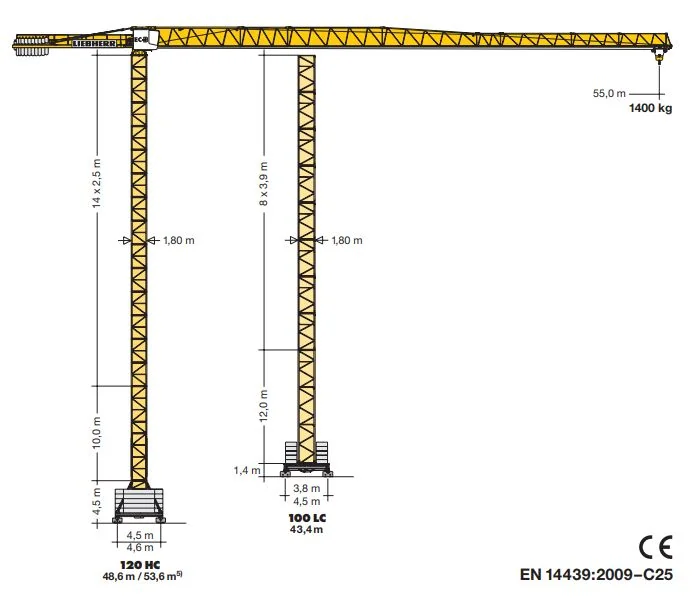 Schnelleinsatzkrane Turmdrehkrane 110 EC-B 6 FR.tronic