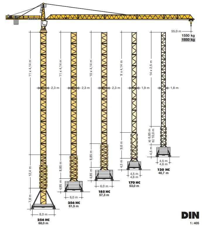 Schnelleinsatzkrane Turmdrehkrane 112 EC-H 8 Litronic