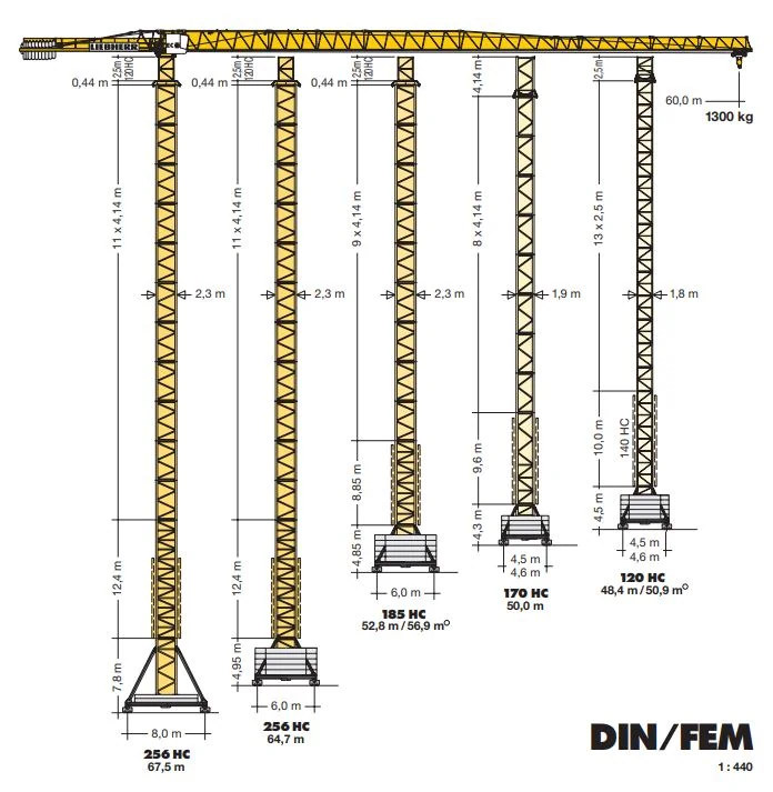 Schnelleinsatzkrane Turmdrehkrane 130 EC-B 8 FR.tronic