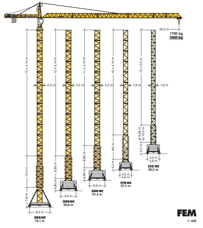 Schnelleinsatzkrane Turmdrehkrane 132 EC-H 8 Litronic