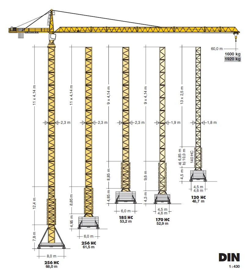 Schnelleinsatzkrane Turmdrehkrane 140 EC-H 6 Litronic
