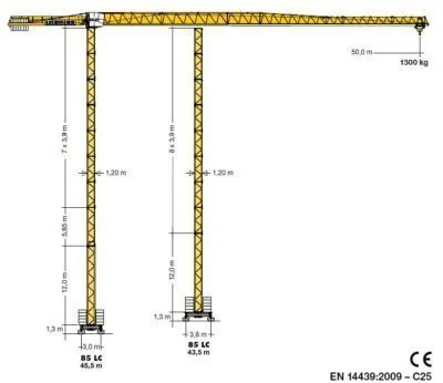 Schnelleinsatzkrane Turmdrehkrane 85 EC-B 5 FR.tronic
