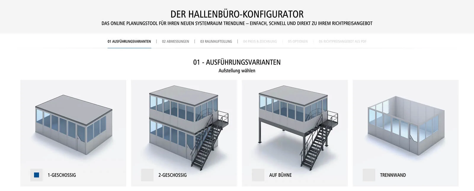 Niemann Hallenb&uuml;ro Konfigurator aufrufen