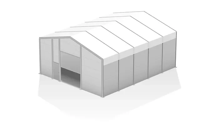 HALTEC BASIC Leichtbauhalle der Schutzklasse 4 – leicht wärmegedämmt