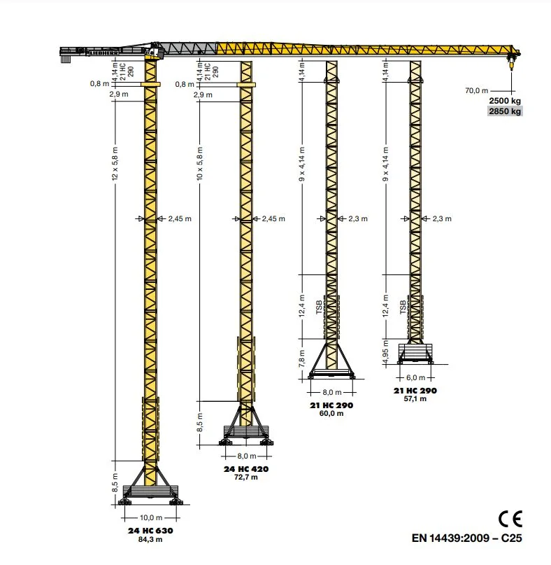 Schnelleinsatzkrane Turmdrehkrane 278 EC-B 12 Fibre