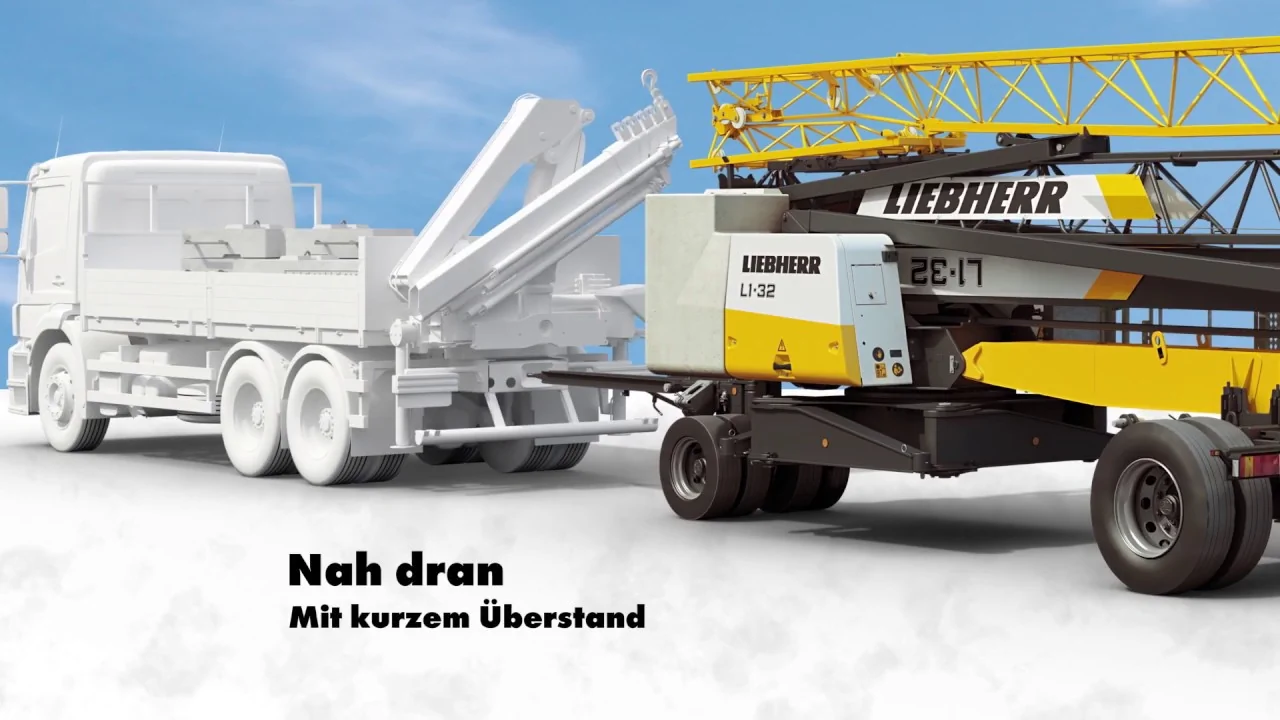 Liebherr L-Kran beim Baustelleneinsatz
