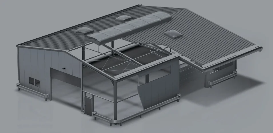 HALTEC Stahlhalle in modularer Systembauweise