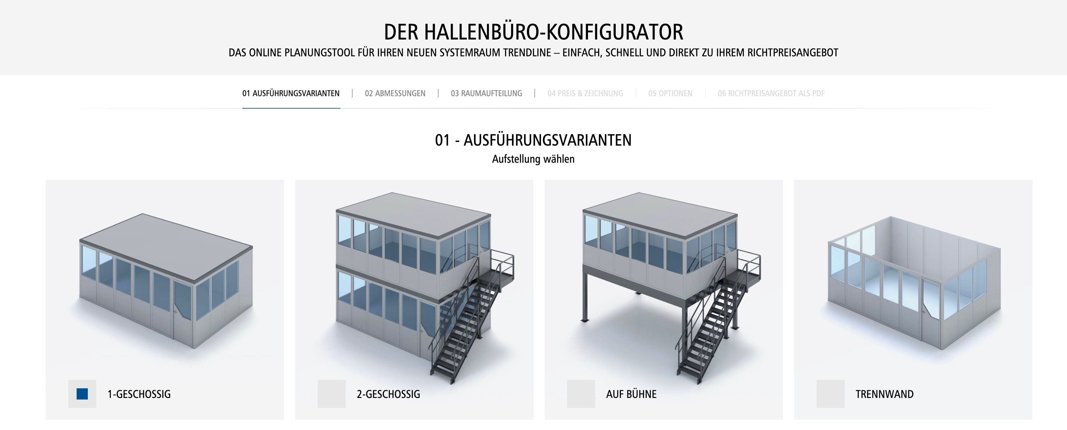 Niemann Hallenbüro Konfigurator aufrufen