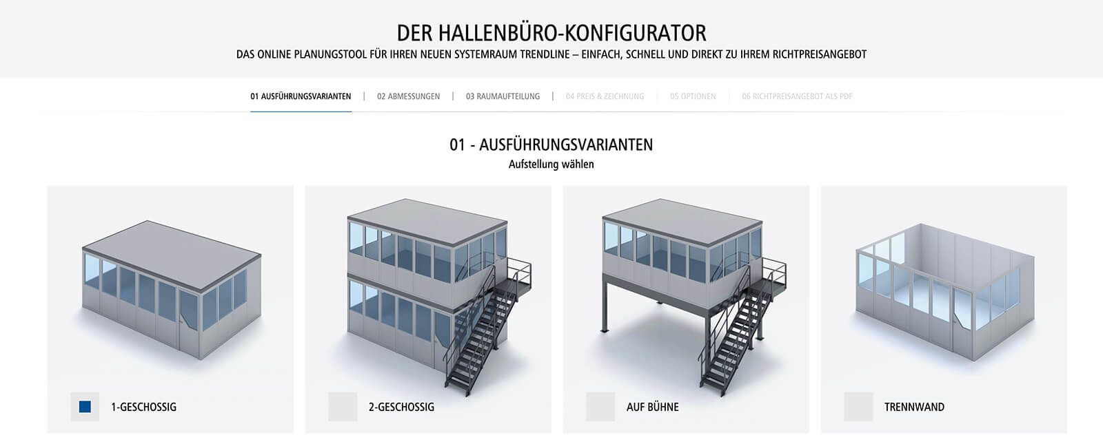 Niemann Hallenb&uuml;ro Konfigurator aufrufen