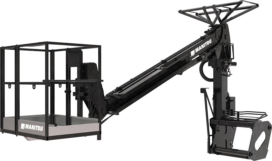 Manitou Ausleger-Arbeitsbühne mit positivem und negativem Bereich